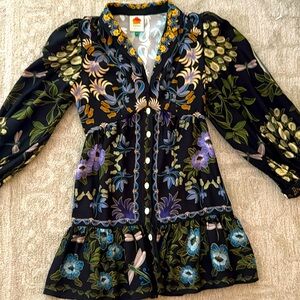Farm Rio Winter Garden Mini Dress